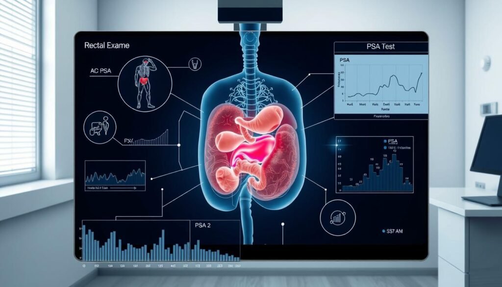 PSA levels and digital rectal exam for prostate cancer screening